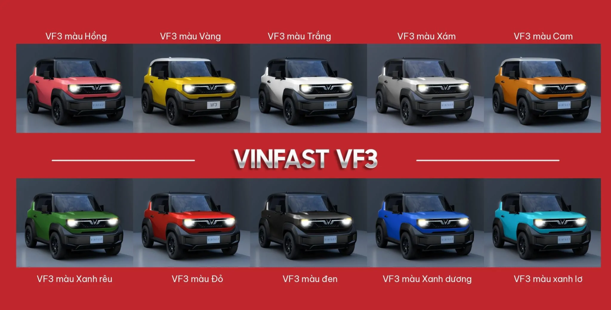 Bảng màu VF3 Plus